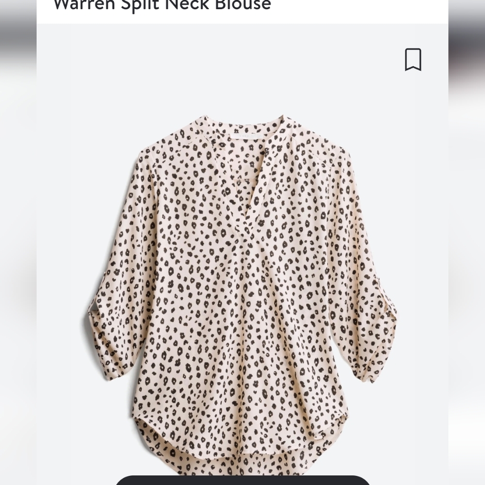 Lush Cream and Black Spotted Blouse